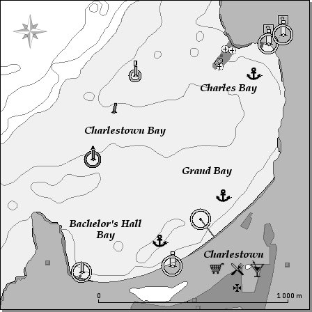 Carte Charlestown Bay Canouan Grenadines