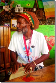 Robert rastaman plays djemb in Mayreau