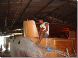 wooden catamaran construction