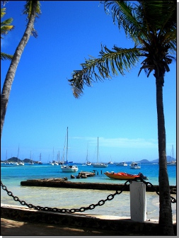 Clifton anchorage in Union Island