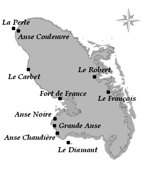 carte de la Martinique