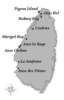 carte de Sainte Lucie